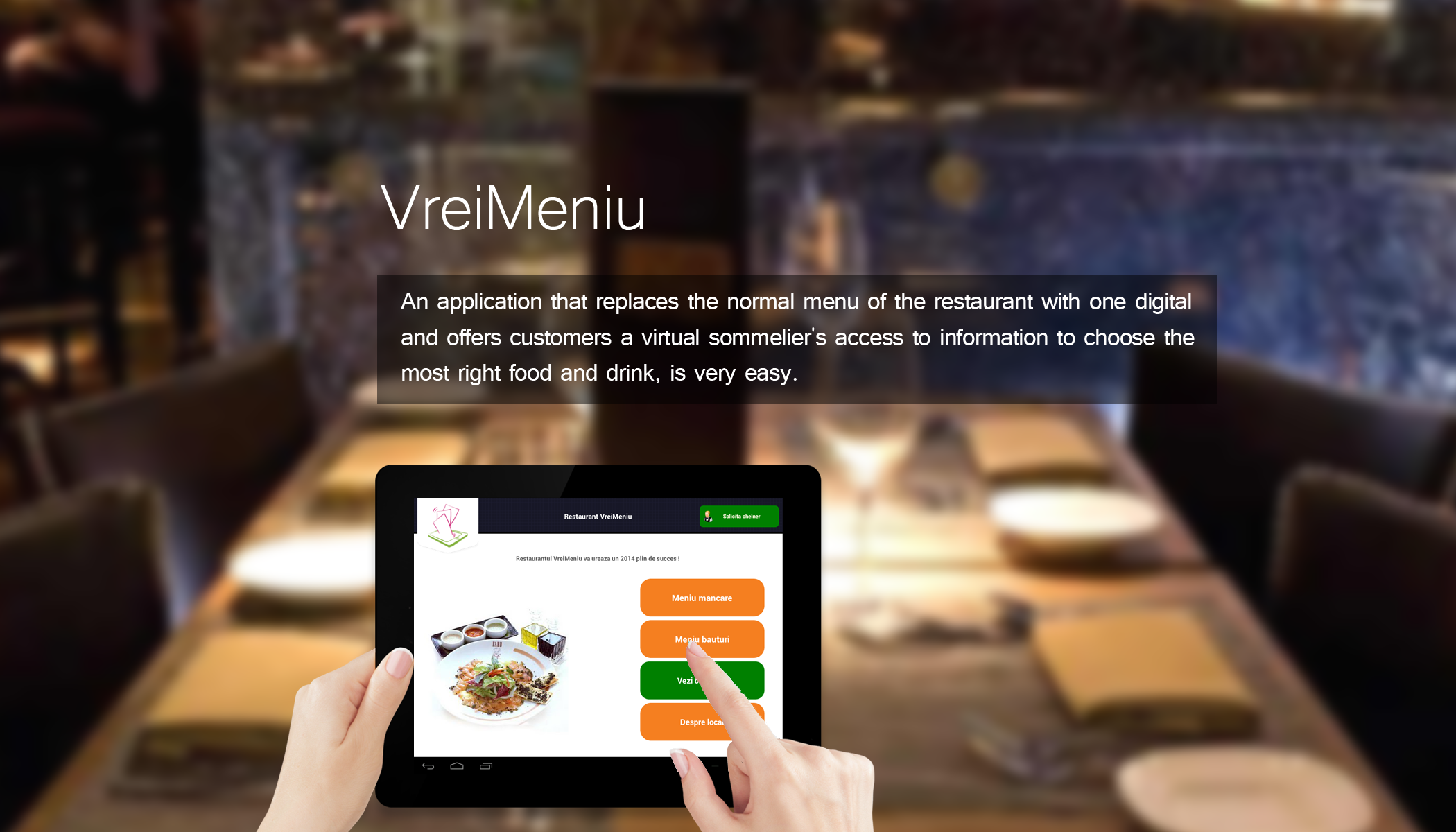VreiMeniu restaurant digital menu free android app